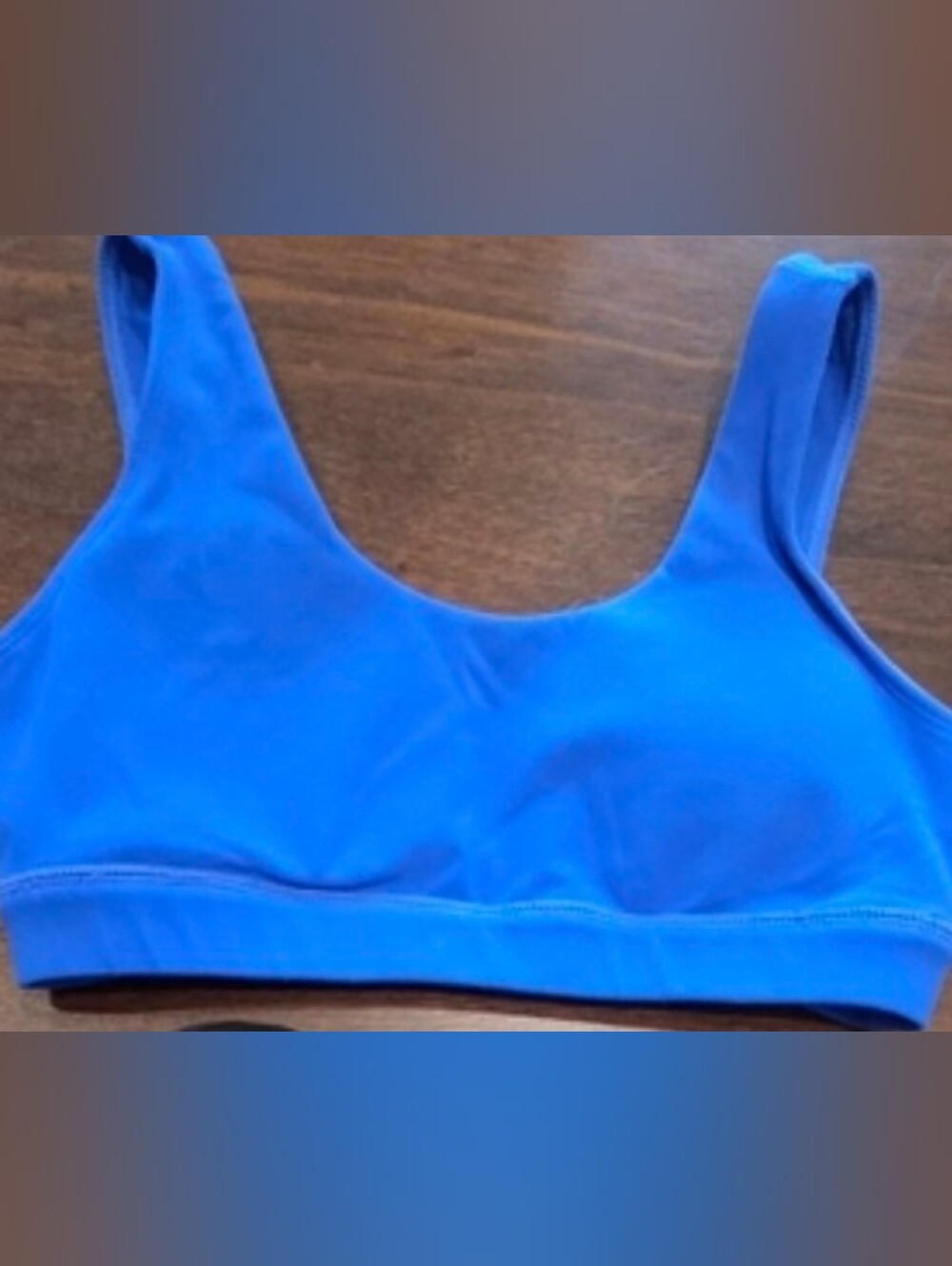 P'tula Bright Blue Scoop Neck Sports Bra